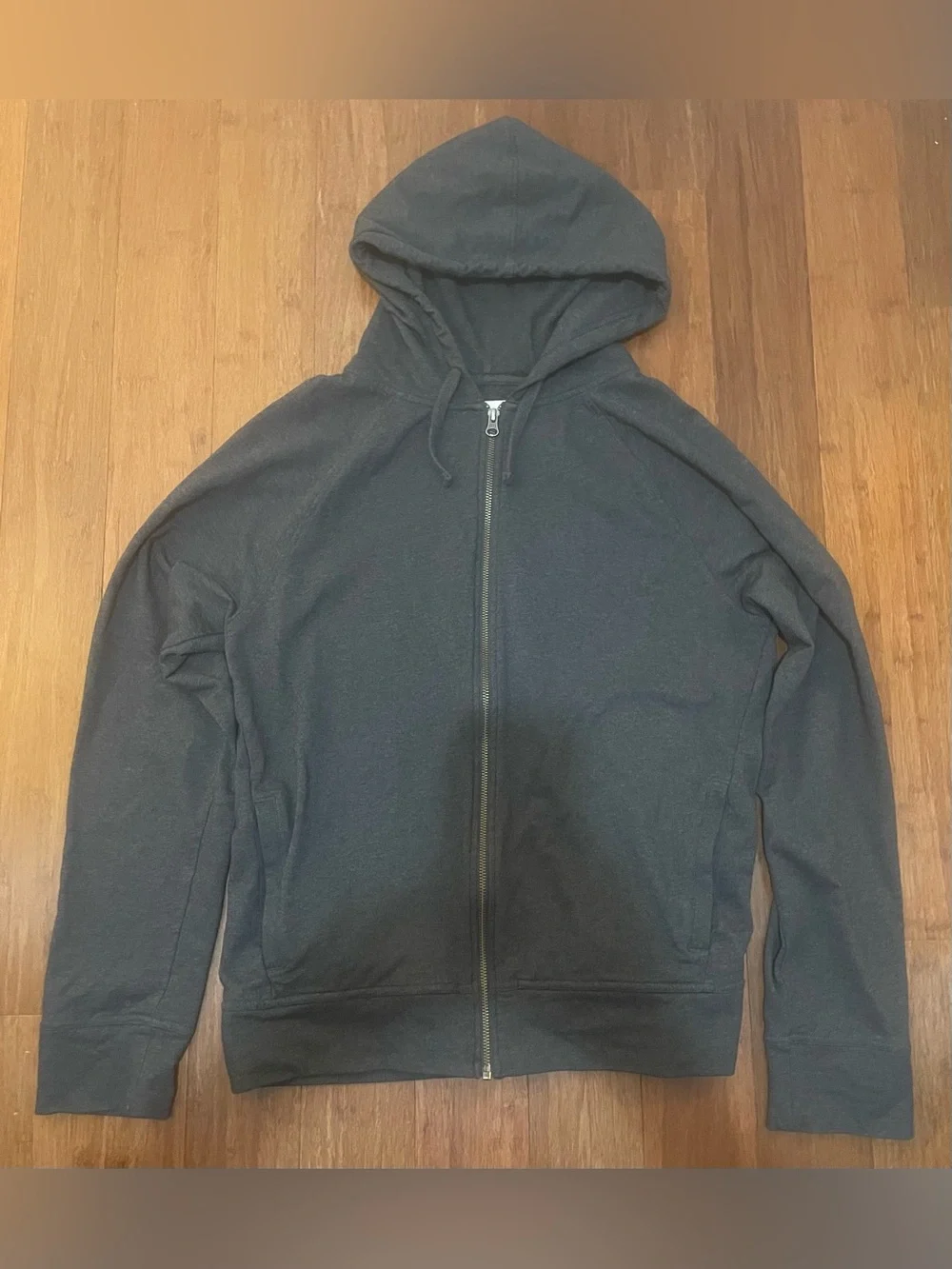 Pact Hoodie Full Zip Mens M Charcoal Gray Organic Cozy Soft